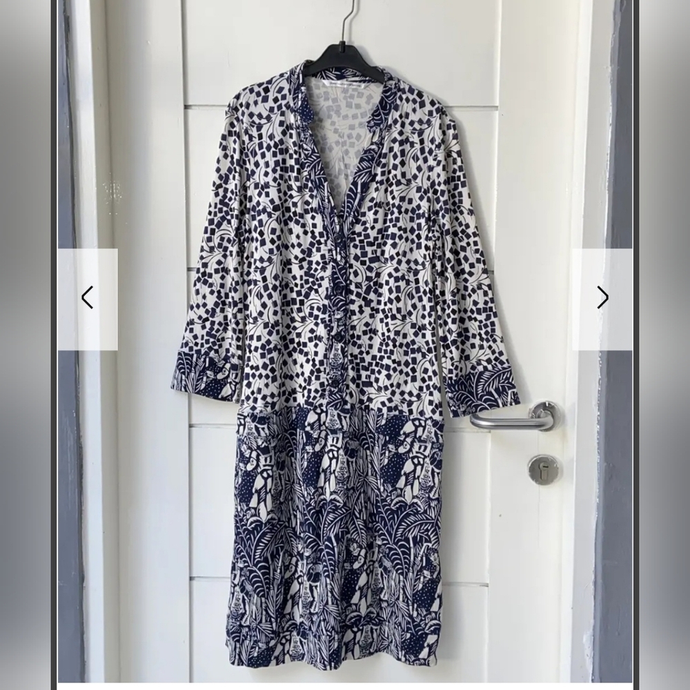 diane von furstenberg silk midi dress size 4
